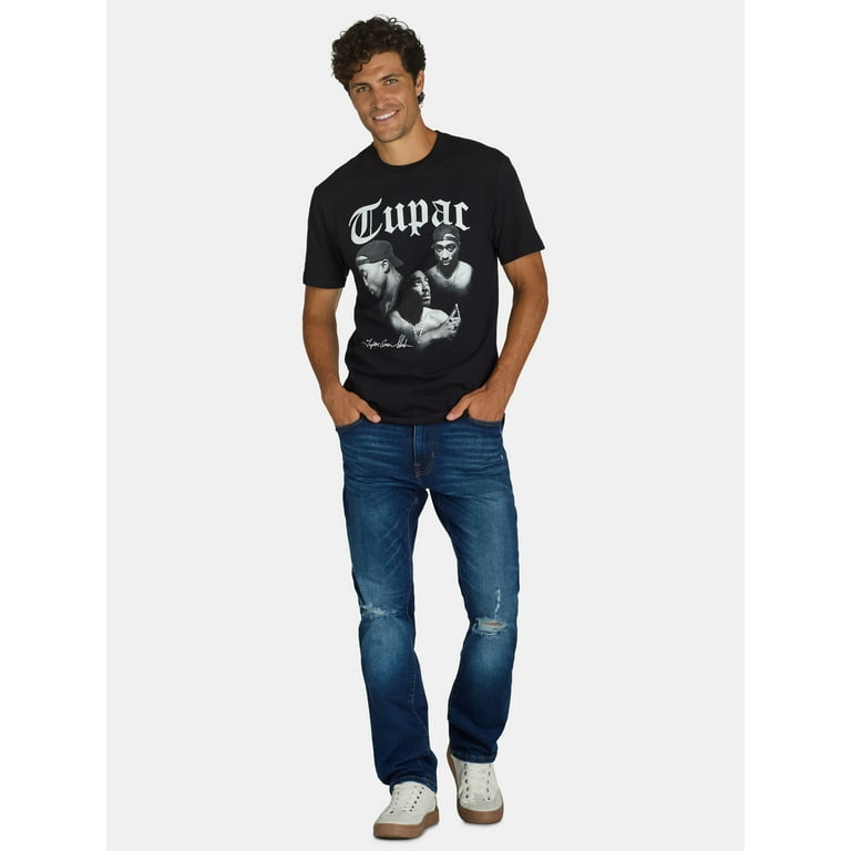 Tupac Men's & Big Men's All Eyez on Me Graphic Tee with Tupac Men's & Big Men's All Eyez on Me Graphic Tee with