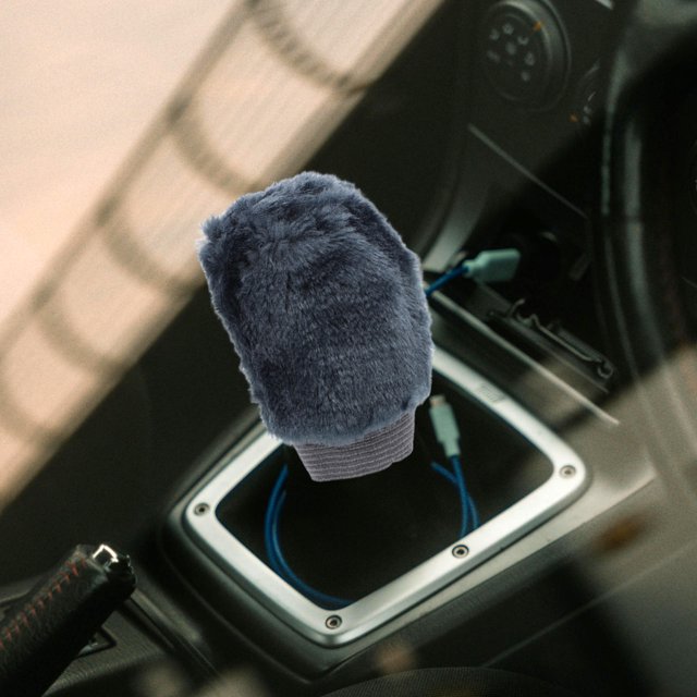 OULII Protective Gear Shift Sleeve Cover Plush for Car Interior Accessories 1 Set