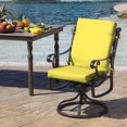 thumbnail image 3 of ARDEN Outdoor Dining Chair Cushion 20 x 20, Water Repellent, Fade Resistant 20 x 20, Lemon Yellow Leala, 3 of 11