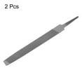 thumbnail image 3 of Uxcell 2 piezas Lima de Molino 6 Pulgadas 3.3mm Lima Plana de Corte Simple de Acero al Carbono para Desbarbar y Remover Material, 3 of 6