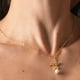 thumbnail image 3 of Vangania collar y aretes colibrí dorado con perla elegante para mujer regalo, 3 of 4