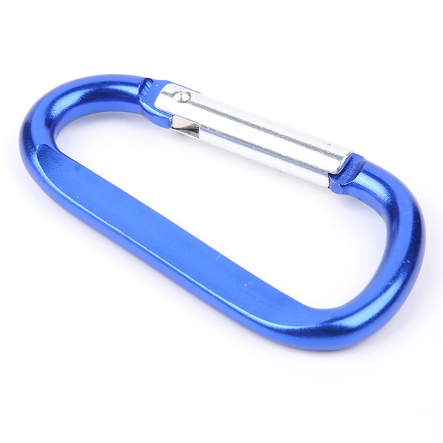Mosquetón Aleación De Aluminio ANGGREK Bloqueo Camping Llavero 10pcs Azul Oscuro