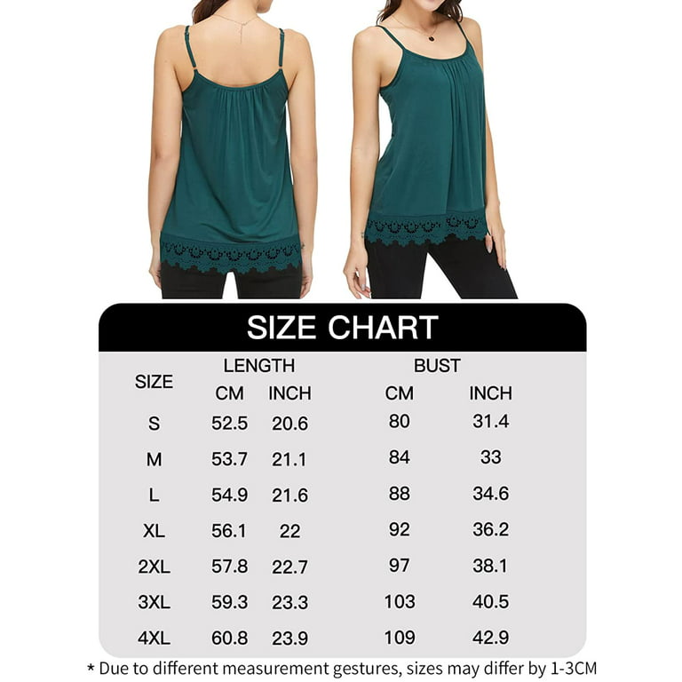VASLANDA Women's Cami with Built in Bra Cup Casual Flowy Swing Pleated Tank  Top with Adjustable Strap (S-4XL)