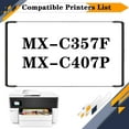 thumbnail image 2 of MX-C35TB MX-C35TC MX-C35TM MX-C35TY Toner Cartridges Compatible for Sharp MX-C357F MX-C407P Printers, High Yield 9,000 Pages, 2 of 7
