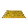thumbnail image 2 of Ahgly Company Machine Washable Indoor Square Persian Yellow Traditional Area Rugs, 3' Square, 2 of 4