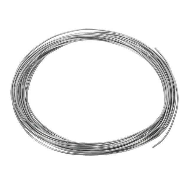 Alambre de Zinc de Alta Pureza 99.99% Uxcell, Alambre de Zinc Puro de 20 Calibres, Alambre de Beading Suave de 0.04'' 16.4Ft por Rollo