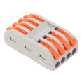 thumbnail image 3 of Terminal de abrazadera de bloque de cables, conector de conductor de abrazadera de bloque de cables de 5 piezas Conector de bloque de terminales rápido multifuncional, 3 of 9