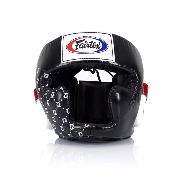 Casco protector Fairtex HG10 Muay Thai XL negro