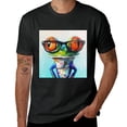 thumbnail image 2 of PIKWEEK  Colorful animal happy frog, designed shirt, artistic display, T-shirt lover gift casual breathable men, women, boys, girls, children Black, 2 of 4