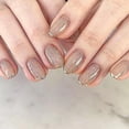 thumbnail image 1 of Uñas postizas cuadradas a presión, uñas postizas cortas de acrílico de cobertura total para mujeres y niñas, 24 piezas (I-10),, 1 of 5