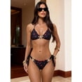 thumbnail image 2 of Top-kevin Women's 2 Piece Swimsuit Cherry Print Bikini Set Halter Triangle Bikini Side Tie String Bathing Suits, 2 of 6