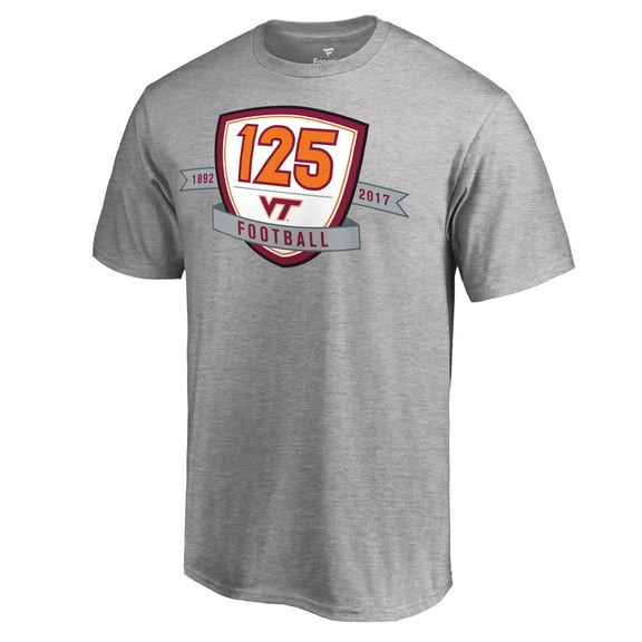 Men's Heather Gray Virginia Tech Hokies 125 Years T-Shirt