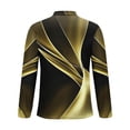 thumbnail image 4 of Blouse for Men,Mens Tops Long Sleeves Turn-down Collar Printing Pullover Casual Fitness Sports Blouse Black M, 4 of 5