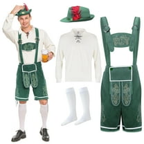Joyfy Men's German Bavarian Oktoberfest Costume Set, Beer Costume Hat for Adults Halloween Fancy Dress Costumes and Beer Festival