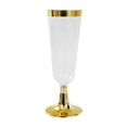thumbnail image 2 of Novobey Clear Disposable Wine Glasses Disposable Plastic Party Wine Glasses with Handle Clear Stem Glass Reusable Can Be Used For Cocktails Drinks Desserts Suitable For Weddings Parties Picnics Events, 2 of 8
