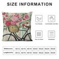 thumbnail image 5 of Shiartex  Spring Pink Pillow Covers Decor Flower Floral Bicycle Throw Pillow Covers Spring Couch Cushion Case for Spring Sweet Home Farmhouse Outdoor Decorative, 5 of 5