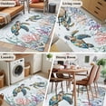 thumbnail image 5 of Rectangle Rug 3x5Ft Sea Turtle Coral Seaweed Soft Indoor Throw Rugs Carpets for Living Dining Bedroom Kids Room Non-Slip Playroom Crawl Rug Floor Mats Summer Coastal Nautical Theme, 5 of 9