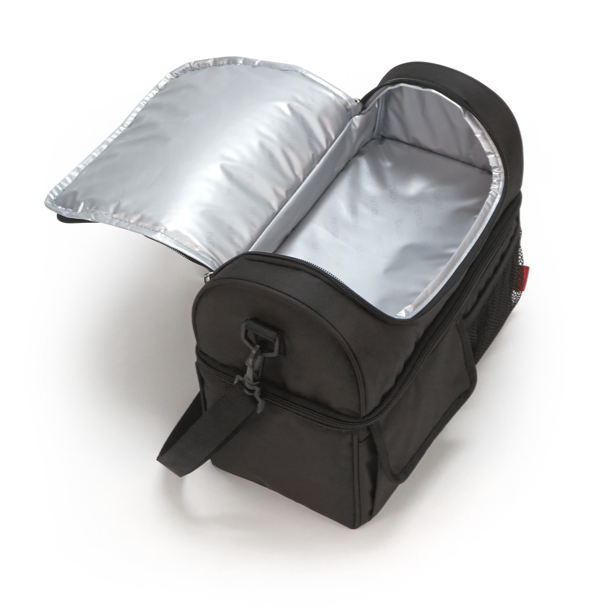 Thermos Insulated Lunch Lugger with Multiple Pockets, Black