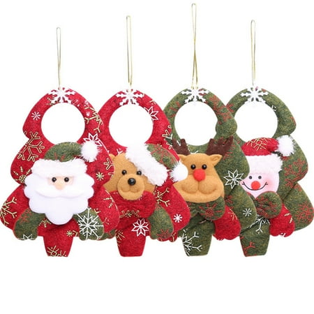 

Christmas Three-dimensional Pendant Plush with Christmas Ambience Ideal Gift for Toddler Kids Snowman