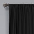 thumbnail image 5 of Black Ruffle Blackout Thermal Insulated Window Curtain Vintage Chic Farmhouse Button Treatments for Living, Dining Room, Bedroom, 52”W x 84"L,Rod Pocket 1 Panel, 5 of 6