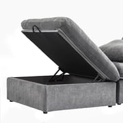 The Magic Home 79 Sofa Couch, Cloud Modular Sectional Sofa, Linen Loveseat Modern Comfy Cloud Sofa for Living Room, Apartment, Small Space, Washable Replaceable Covers, 2 Seater Grey Couch