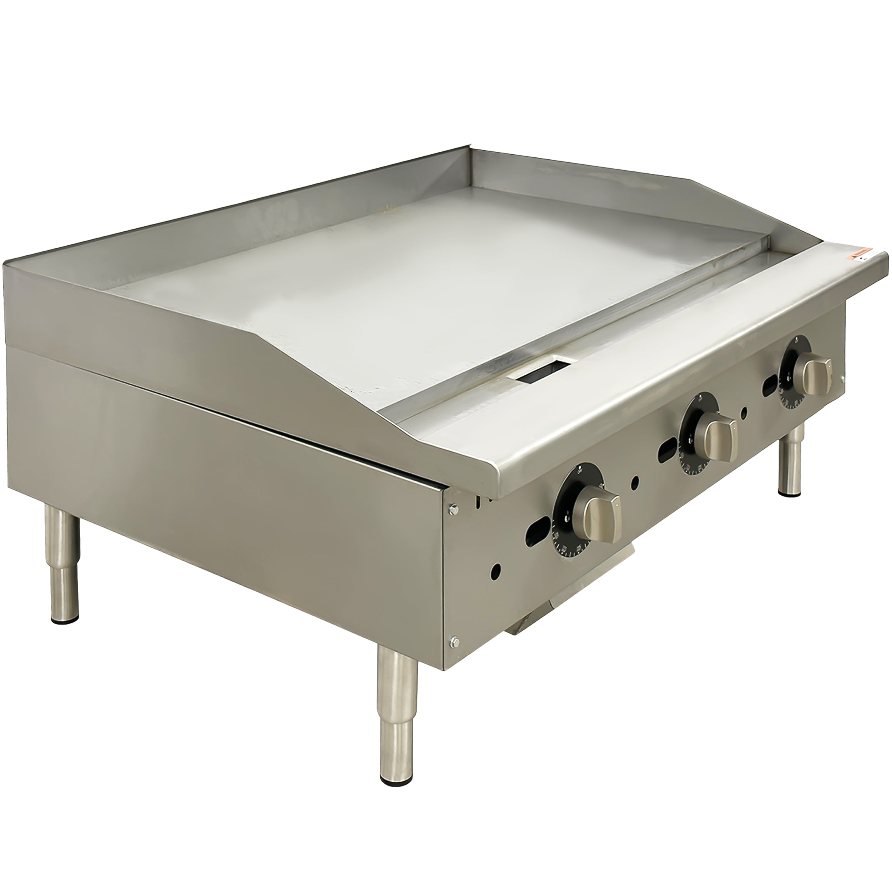 NSF 36 in. 3 Burner Natural Gas Griddle with 90,000 BTU Thermostatic Controls, Commercial Heavy-Duty Griddle