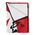 thumbnail image 2 of Kabuki Soft Flannel Fleece Throw Blanket, Style Drama Theater Kabuki Face with Calligraphy Print, Cozy Plush for Indoor and Outdoor Use, 60" x 80", Vermilion Black, by Ambesonne, 2 of 5