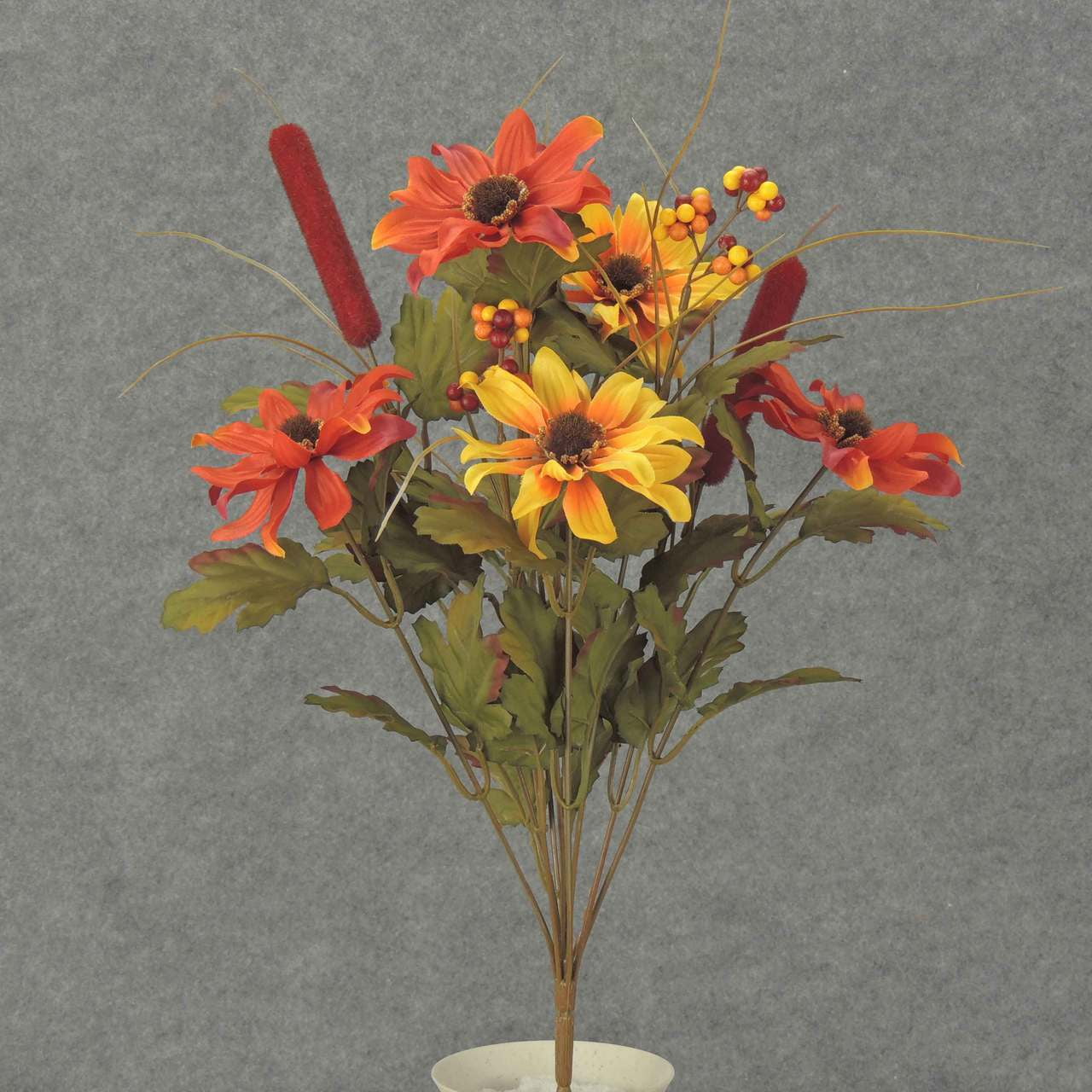 Orange Fake Flower Artificial Daisy 10 Tall x 3.5 bloom (1 stem) 