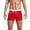 Red, variant on Men's Swim Shorts Zipper Pocket Type Flat Corner Men's Swim Beach Pants Sexy Solid Color Rope Tight,Color:Green,XL
