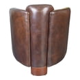 thumbnail image 3 of Fauteuil Club Salzbourg Cuir Brun Foncé, 3 of 4