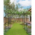 thumbnail image 2 of Aoile Garden Trellis, 79.53" x 79.53" x 79.53" Garden Arch for Various Climbing Plant Garden Decor, Easy Assembly, Black, 2 of 6