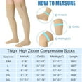 thumbnail image 4 of EASTIN Bas de Compression à Fermeture Éclair Cuisse 20-30 mmHg Bas de Compression à Fermeture Éclair Cuisse pour Femmes Hommes Enflure Oedème, 4 of 7