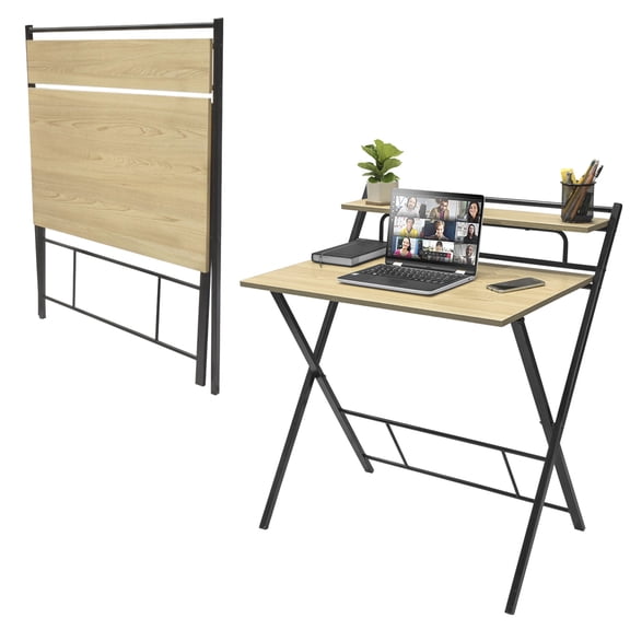 Escritorio Relan Top Living Tripoli-N, estilo plegable, diseño minimalista.