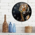 thumbnail image 4 of Tiger Wildlife Wall Clock Round Silent Non Ticking Battery Operated Accurate Arabic Numerals Design Clocks for Home Kitchen Living Room Bedroom 9.5inch Home Decor, 4 of 6