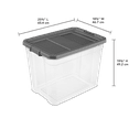 thumbnail image 2 of Sterilite Extra Large Stackable Storage Bin, 108 Quart Durable Clear Plastic Storage Container with Latch Lid, Dark Gray, 4 Pack, 2 of 8