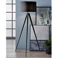 thumbnail image 3 of Teamson Home Romanza 60.23" Postmodern Tripod Floor Lamp with Drum Shade, Matte Black, 3 of 8