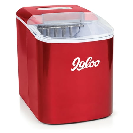 Igloo 26 lb. Capacity Countertop Ice Maker ICEB26RR, Retro (Best Ice Maker For Camping)