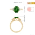 thumbnail image 5 of ANGARA Lab Grown 2.25 Ct Solitaire Emerald Ring with Trio Lab Diamond Accents for Women in 14K Yellow Gold (Size-10x8mm) | May Birthstone, Anniversary, Jewelry Gift for Women | Lab-Grown Emerald Ring, 5 of 9