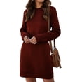 thumbnail image 4 of HLSOHJP Women's Winter Sweatshirt Dress Fleece Lined Pullover Shirt with Pockets Warm, 4 of 4