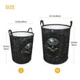 thumbnail image 3 of Easygdp Ornate Dark Skull Book Large Dirty Clothes Hamper, Lightweight Storage Basket, Household Laundry Bag with Handle-, 3 of 6