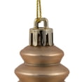thumbnail image 2 of Vickerman 7" 4-Finish Finial Ornament, Shatterproof Plastic Christmas Tree Decoration, 8 Pack, Cafe Latte Shiny, Matte, Glitter and Sequin Finishes, 2 of 2