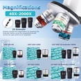 thumbnail image 2 of Microscopio JECONE 40X-2000X con aumento para niños y adultos, 2 of 7
