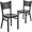 Natural Wood Seat/Black Metal Frame, variant on Flash Furniture 2 Pk. HERCULES Series Black Coffee Back Metal Restaurant Chair - Mahogany Wood Seat