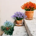 thumbnail image 5 of Nvzi 8 paquetes de flores de narcisos artificiales, plantas de plástico sintético resistentes a los rayos UV que no se decoloran (rosa), 5 of 5