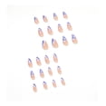 thumbnail image 3 of Fofosbeauty 24 pcs Almond Press on Nails Tips, Medium Fake Nails, Bluewhite Heart, 3 of 10