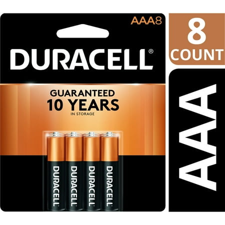 Duracell 1.5V Coppertop Alkaline, AAA Batteries, 8 Pack