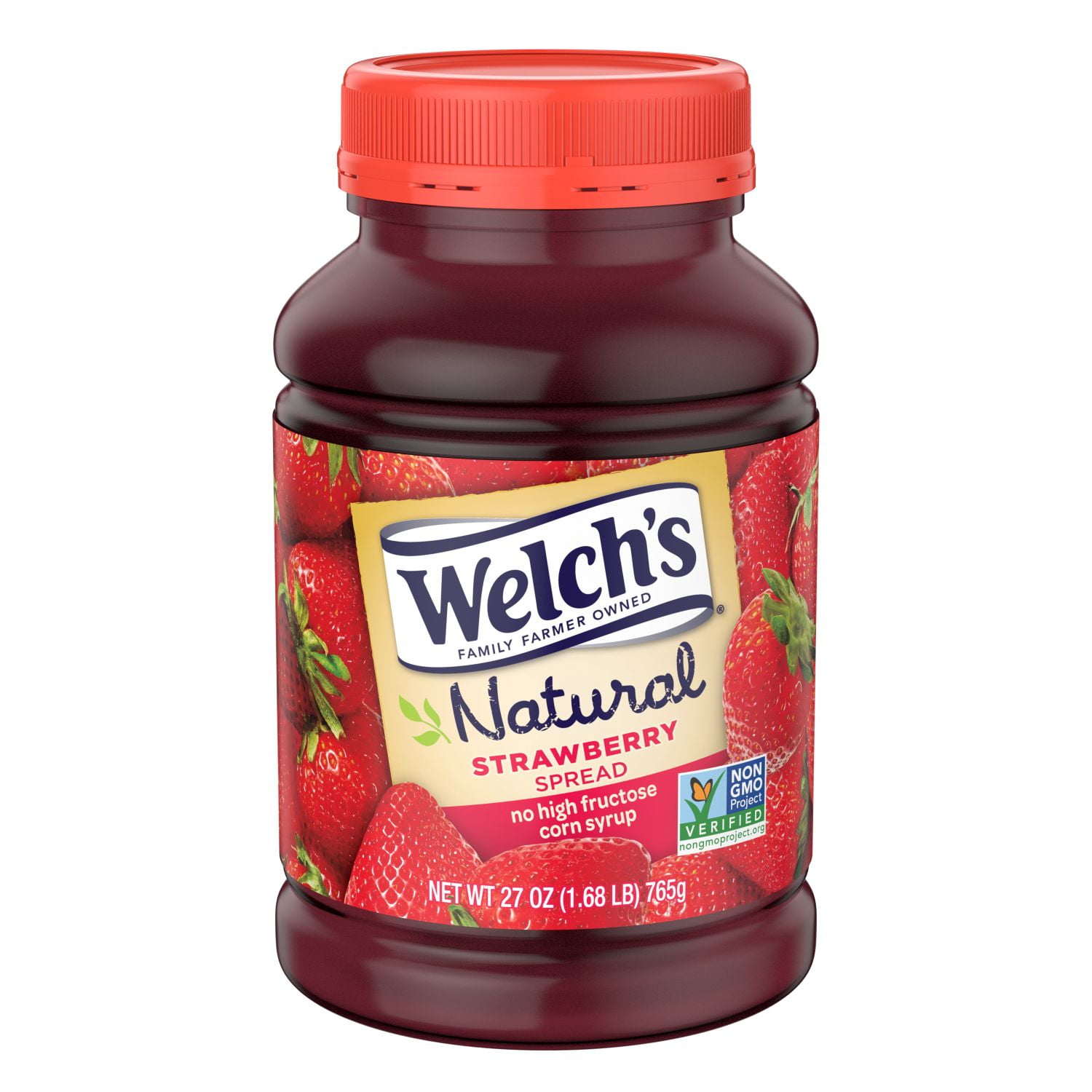 Welch's Natural Strawberry Spread, 27 oz Jar