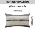 thumbnail image 6 of Unique Bargains Striped Decorative Throw Pillow Covers Pack of 1 Black 12" x 20", 6 of 6