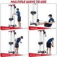 thumbnail image 3 of Kojooin Wall Mount Pull Down Machine for Home Gym, Floor Standing Cable Machine with Adjustable Seat and Knee Support, 3 of 8