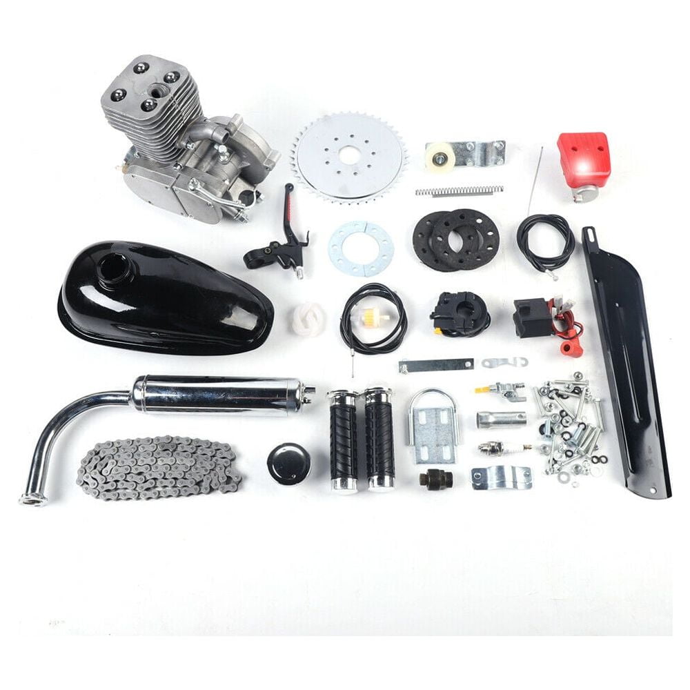 Wuzstar 2-Stroke 100cc Bicycle Engine Kit Petrol Gas Motorized Motor Bike Modified Full Set